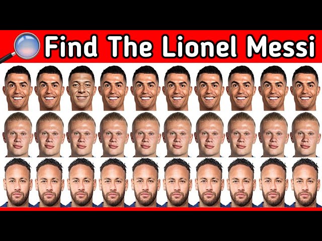 Messi Quiz ~ Find The Lionel Messi ? 🔎 Find Ronaldo ? Mbappe ? Neymar ? ⚽️ Football Quiz 2025 ||