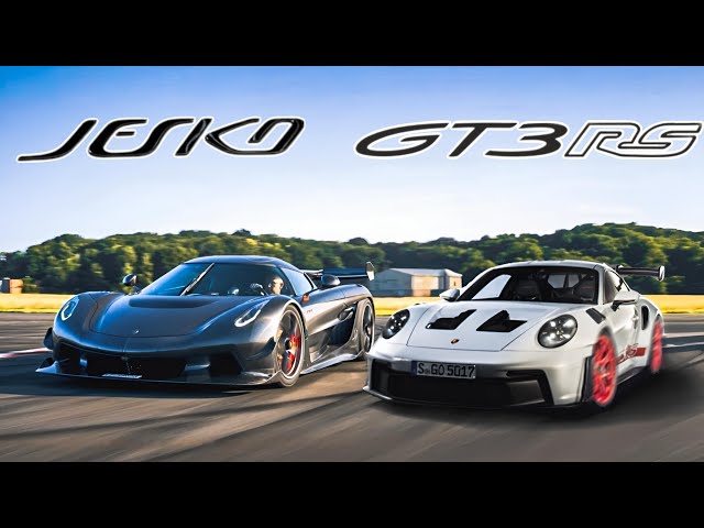 Koenigsegg Jesko VS. Porsche GT3 RS Track Battle at Top Gear Test Track Side-by-Side!