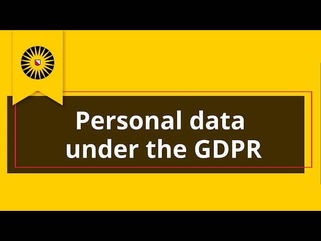 Personal Data under the GDPR | Research Data Management