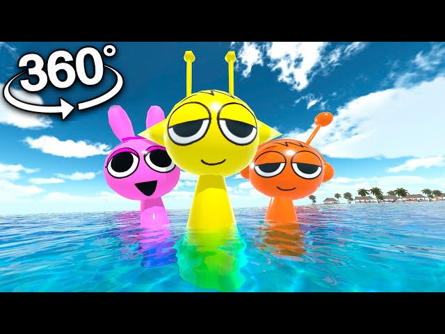 Incredibox Sprunki In The Ocean Meme Compilation 360° Video Animation | VR /4K