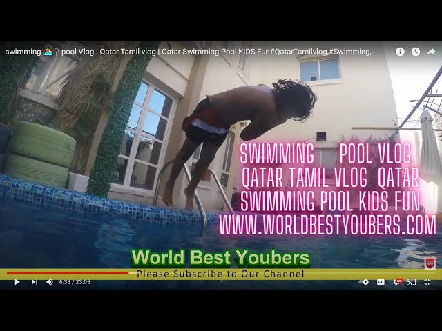 swimming 🏊♀ pool Vlog | Qatar Tamil vlog | Qatar Swimming Pool KIDS Fun#QatarTamilvlog,#Swimming,