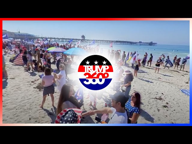 360° GIANT crowd at the Trump Freedom Rally in San Clemente with MAGA Hulk - #TRUMP360