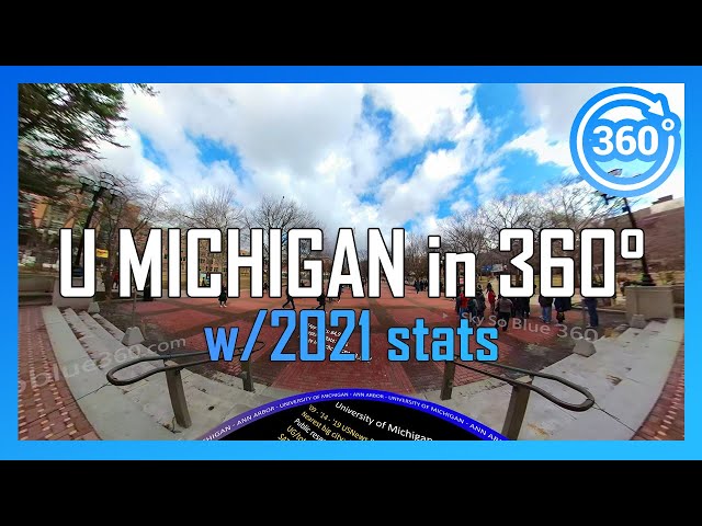 [2021] U MICHIGAN ANN ARBOR in 360° - walking/driving campus tour