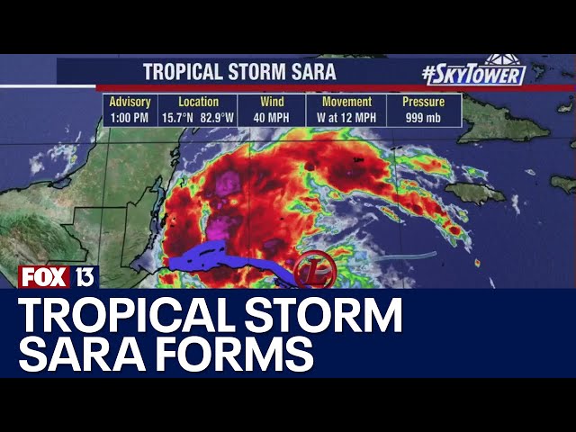 Tropical Storm Sara forms in the Caribbean