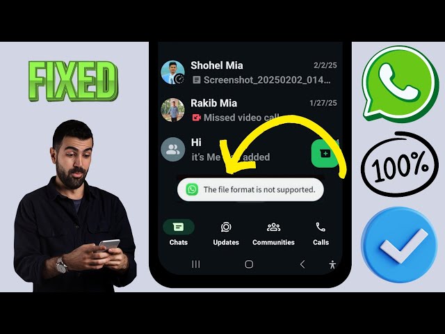 How to Fix WhatsApp The file format is not supported Problem 2025