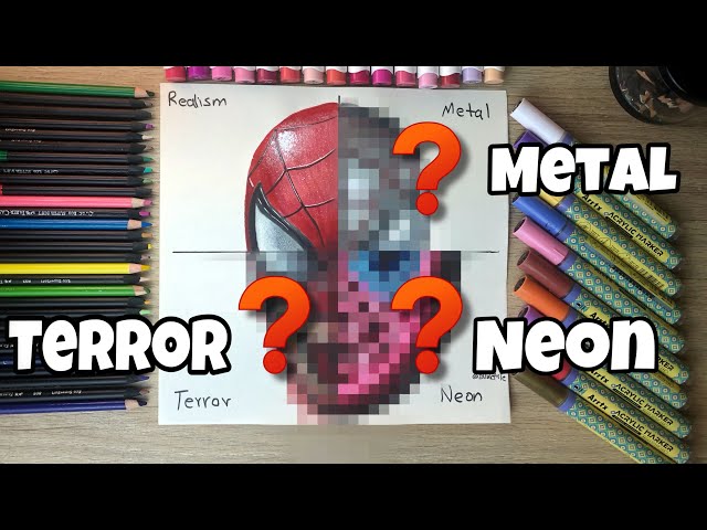 What would SPIDERMAN look like in 4 STYLES? The most EPIC Drawing 🤩