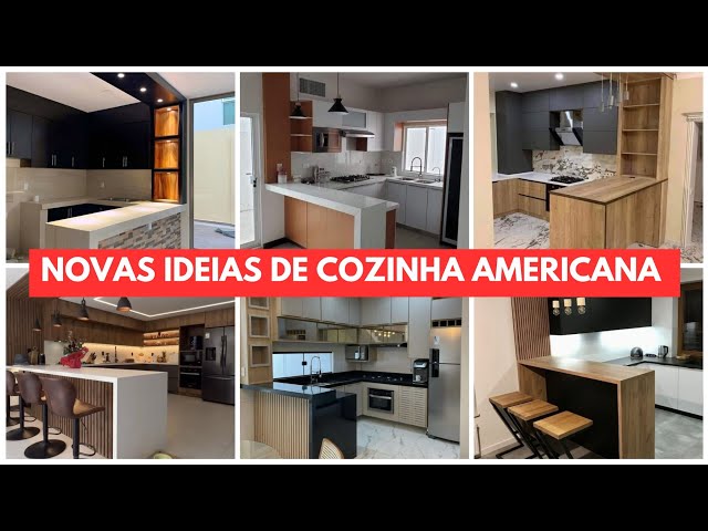 Novas ideias de cozinha americana para otimizar seu espaço !