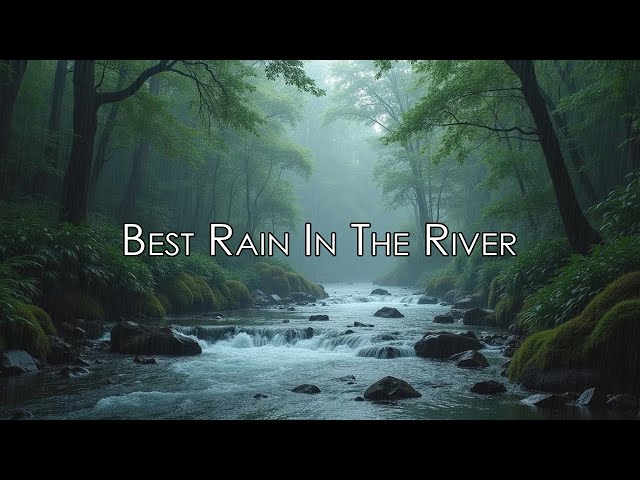 😴 Rain & Water Create Perfect Storm Sounds for Sleeping 😴 Relaxing Rain & Soothing River Sounds