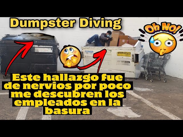 DUMPSTER DIVING♻️ESTEHALLAZGO FUE DE NERVIOS POR POCO ME DESCUBREN LOS EMPLEADOS EN LA BASURA USA 🇺🇸