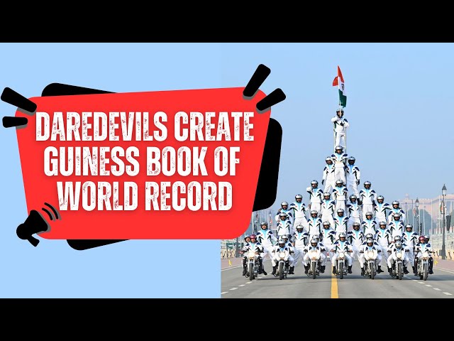 Daredevils Create Guiness Book of World Records For Highest Human Pyramid on Moving Motorcycle!