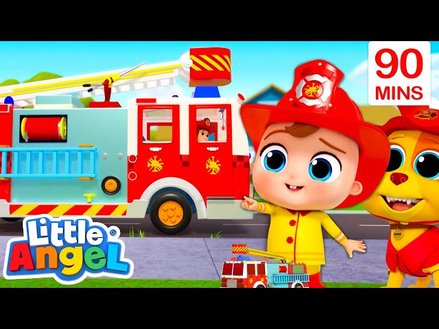 Wheels on the Firetruck | Nursery Rhymes for kids - Little Angel