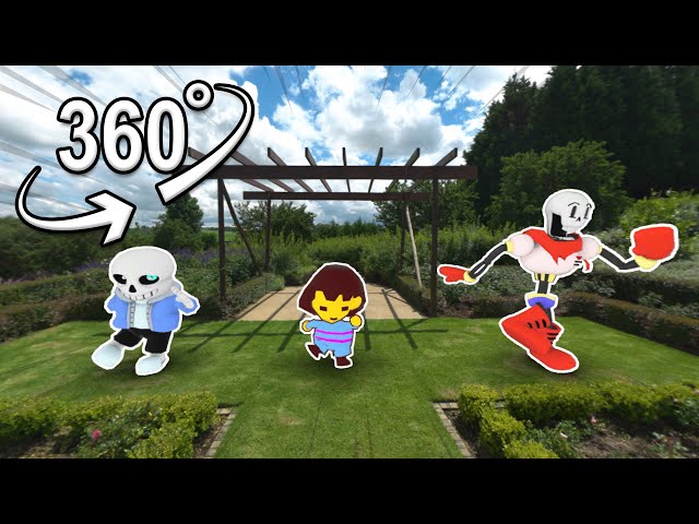 (UNDERTALE)Dance with Frisk, Sans and Papyrus | VR 360°