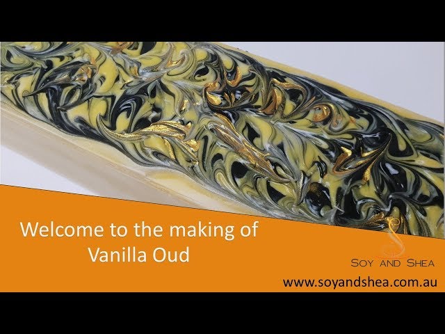 Vanilla Oud Soap - testing a new way of doing the mica swirl - Making and Cutting | Soy and Shea