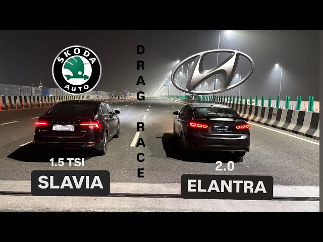 Slavia 1.5 tsi vs Elantra 2.0 | Drag race⚡️ #trending #automobile #youtube #car #trend