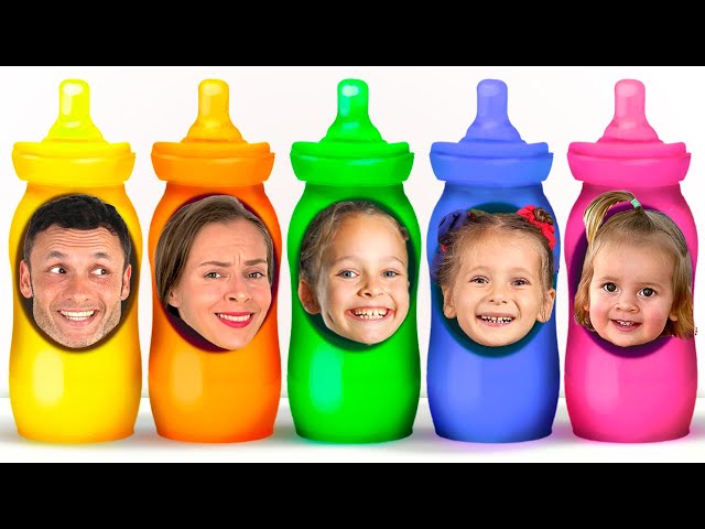 Five Little Bottles - Funny Stories for Kids