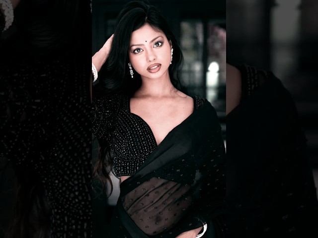 ✨ Shaun Romy Stuns in a Black Saree 🖤 | Latest Photoshoot 🔥