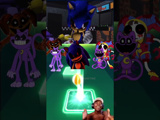 DogDay Monster CatNap Nightmare vs Dark Sonic EXE vs CatNap Pomni Monster x Coffin Dance Tiles Hop #