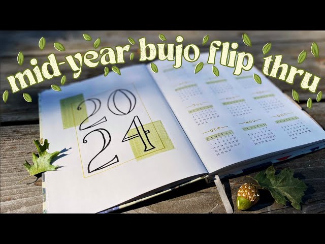 mid-year BULLET JOURNAL flip through 2024 📔🖋️ - relaxing & satisfying [CC]