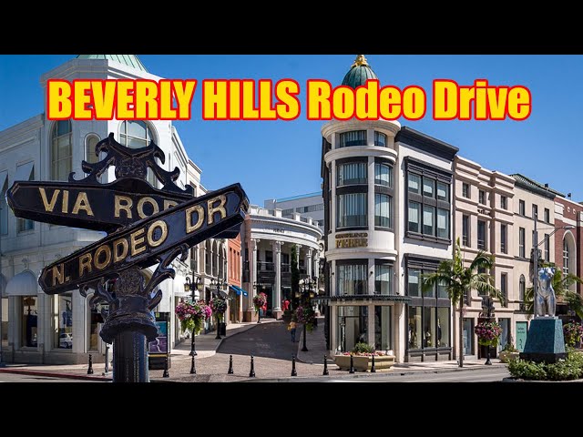 BEVERLY HILLS - Driving virtual tour Rodeo Drive, Los Angeles  California, USA 360 4K