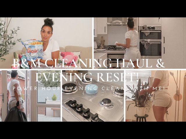 EXTREME EVENING HOUSE CLEAN | large B&M cleaning haul & summer holidays' evening house reset!