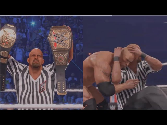 WWE 2K24 - The Rock Battles Roman Reigns with Steve Austin as the Special Ref!