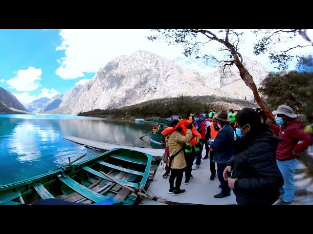 Video VR 360 Lagunas de Chinancocha Paseo Bote Huaraz Perú MegaPapucho en Moto