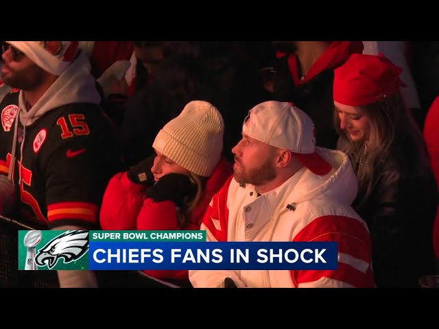 Chiefs fans in shock after losing to Eagles in Super Bowl LIX