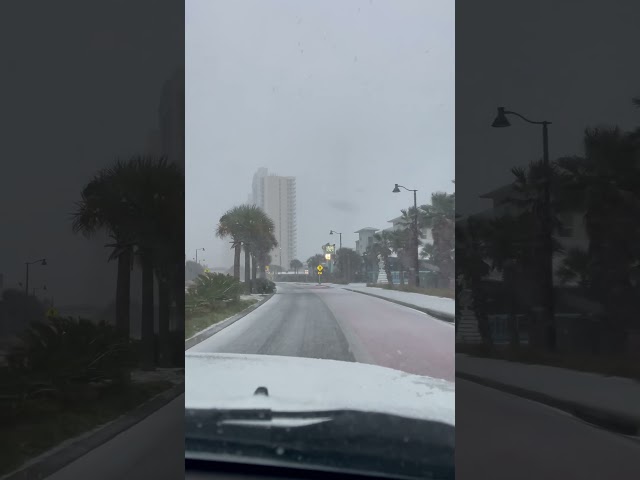 Snowmageddon in Panama City beach Florida #florida #pcb #panamacitybeach #snow #snowmageddon