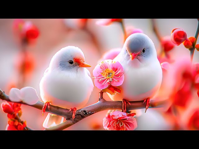 Birds Singing 4K~ Soft Birdsongs for Relaxation 🕊️ Pleases the Brain, Physical and Emotional Healing