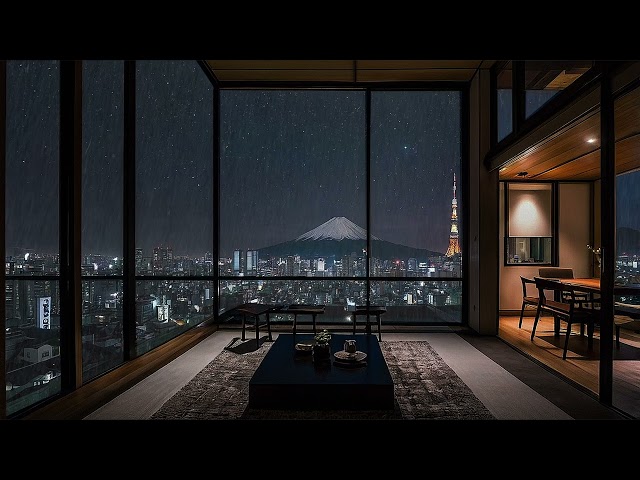 Rain Sounds For Sleeping ㅣCozy Living Room in Tokyo ㅣHelp for Insomnia, Relax, Focus