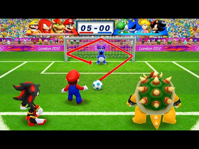 Mario & Sonic at the London 2012 Olympic Games Football Mario, Bowser, Knuckles, Wario