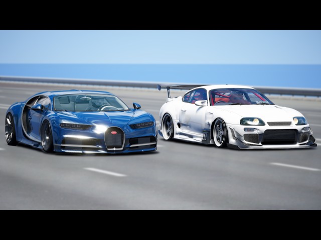 WORLDS FASTEST SUPRA vs Bugatti Chiron | DRAG & TRACK RACE