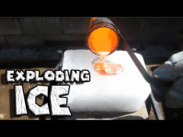 Molten Copper vs Ice Exploding Ice