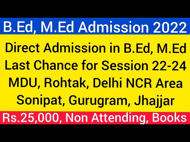 MDU Admission 2022-23 mdu admission 2022 Mdu B.ed Admission 2022 Crsu B.ed Admission 2022 #MDU #CRSU