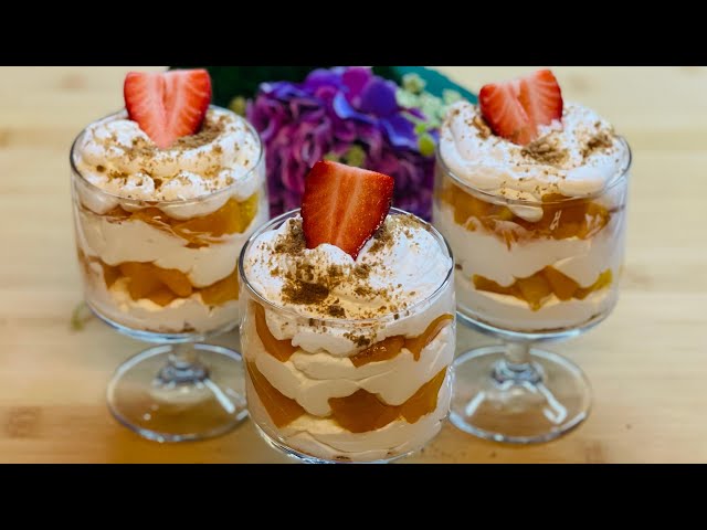 5 Minute, 5 Ingredients - NO BAKE Dessert. Very Easy and Yummy Dessert!