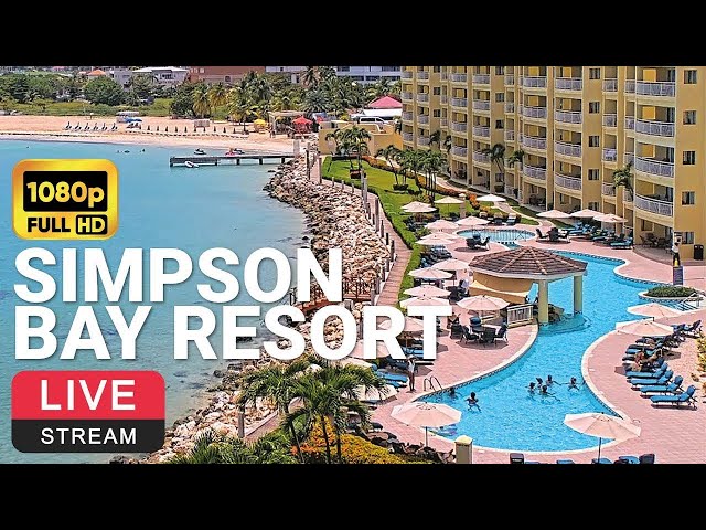 Simpson Bay Resort | Pool View | Sint Maarten 🌴💦 PTZ LIVE WEBCAM #1