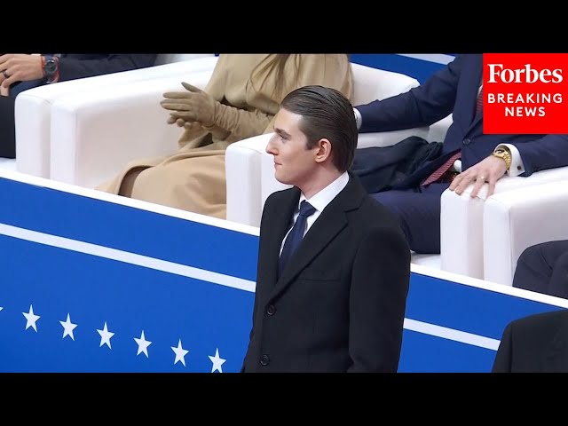 Donald Trump's Family Arrives On Stage For The Inauguration Day Parade