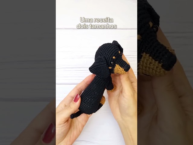 Dachshund (cão Salsicha) Amigurumi #amigurimi #amigurumipassoapasso #crochet