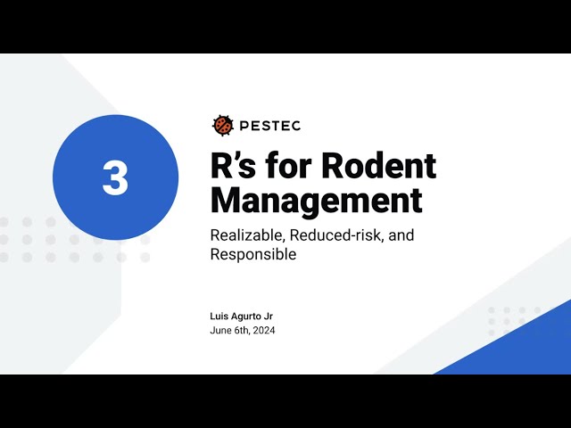 IPM Meeting: 3 “R’s” of Integrated Rodent Management: Realizable, Reduced-Risk, & Responsible 6/6/24