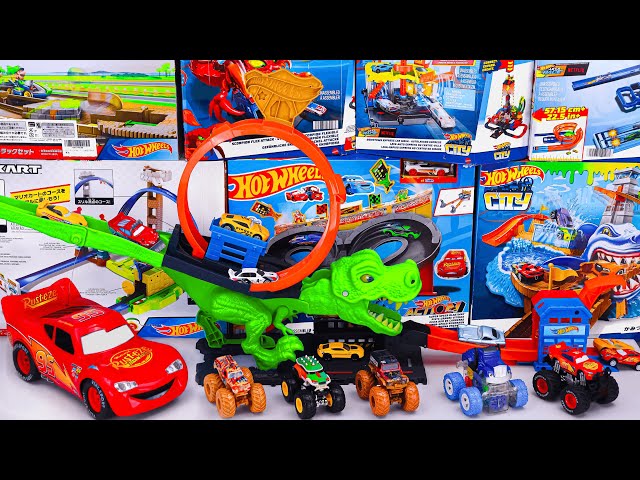 Hot Wheels Collection Unboxing Review ASMR | Hot Wheels Toy Car Track Set City T-Rex Chomp Down