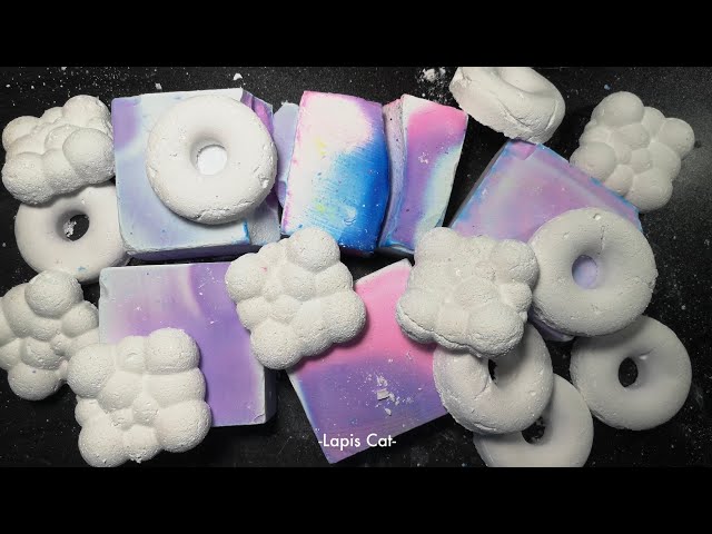 5 Blocks of “that Gentle” Dyed Gym Chalk +Cloud&Donut Reform Crush#asmr #dyedgymchalk