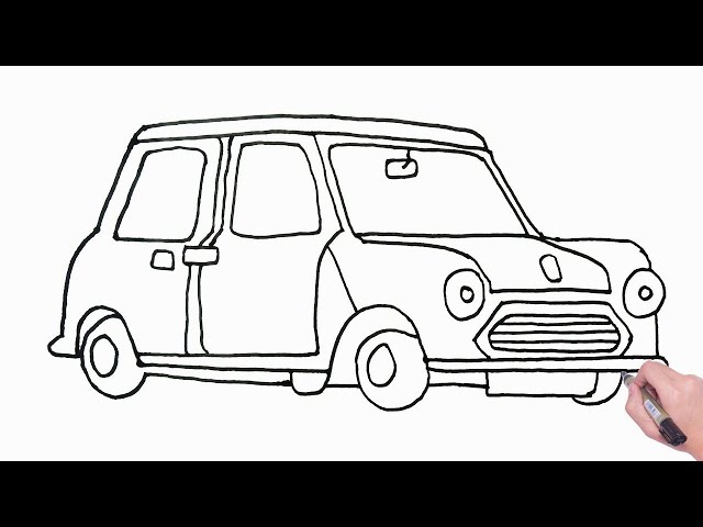 How to Draw Mr. Bean Car | Very Easy Car Drawing - Easy Car Drawing Step by Step