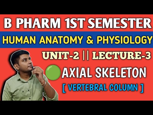 VERTEBRAL COLUMN | HUMAN ANATOMY AND PHYSIOLOGY B PHARM FIRST SEMESTER | UNIT-2 | LECTURE-3 | RIBS