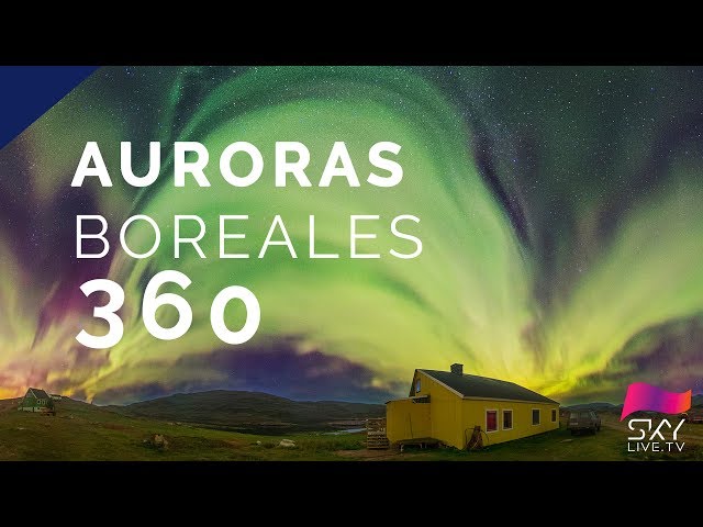 Auroras boreales en 360 desde Groenlandia