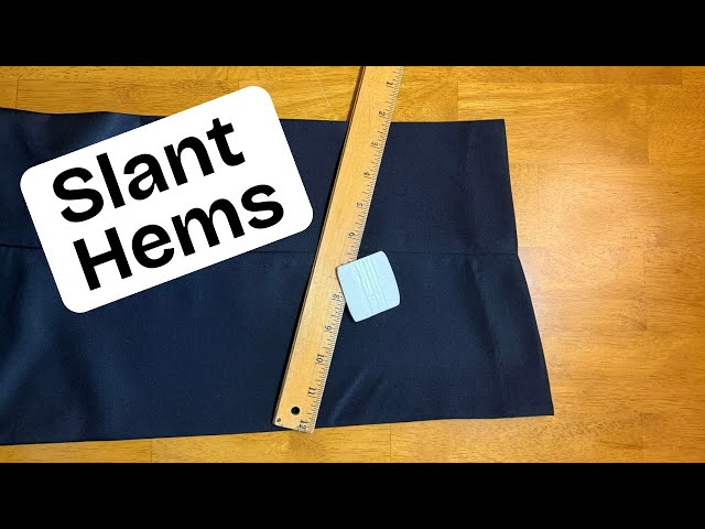 How to sew a slanted hem. Step by step, for Beginners