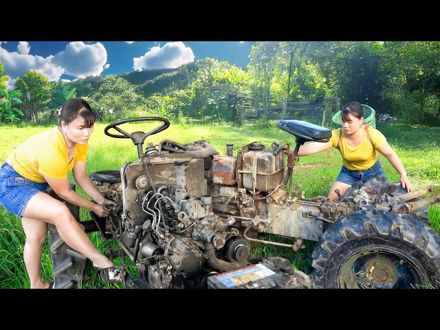 Fully repaired and recovered abandoned agricultural machinery - Restarted the machine