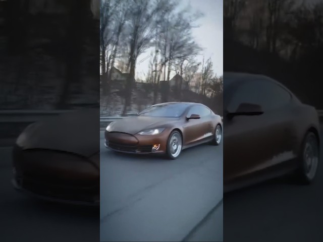 Tesla Model S with V8 🔥 from Camaro SS