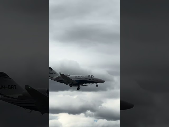 A Cessna Citation M2 landing at Essendon Fields airport