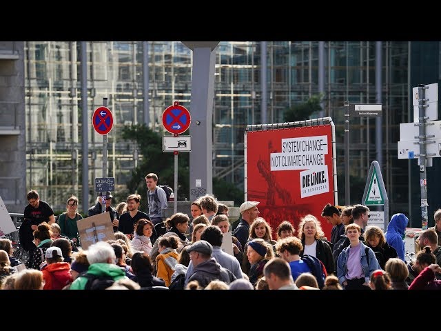 System Change — not Climate Change! Die Linksfraktion beim Klimastreik