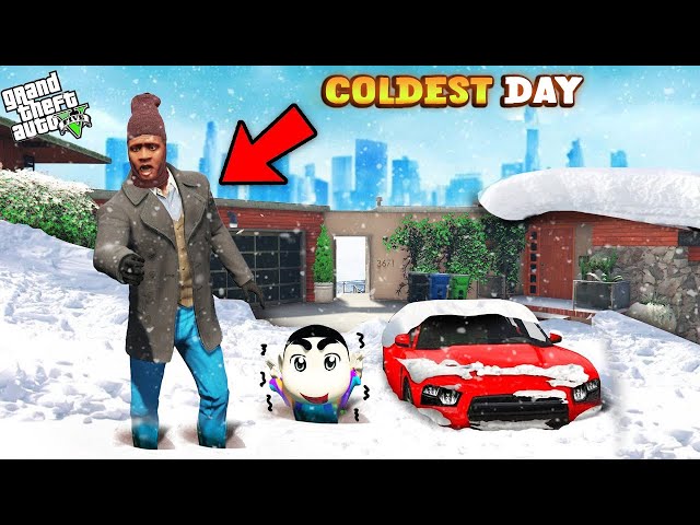 Shinchan Franklin Survive Ultimate Coldest Day In GTA 5 ! | Paradox FTW